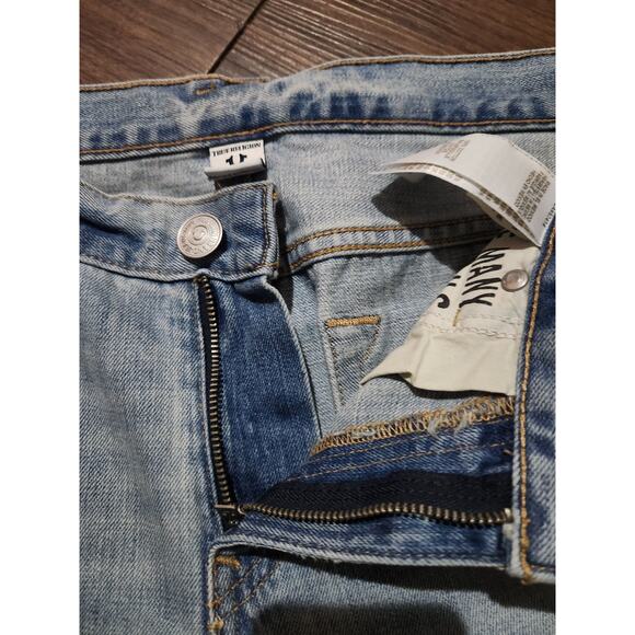 True Religion Jeans Womens 28 Blue Cameron Slim Boyfriend Grommet Rivet Denim - Picture 4 of 12